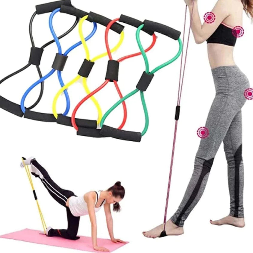 Kit 5 Elástico de Treino Mini Band + Elástico Tensão Extensor