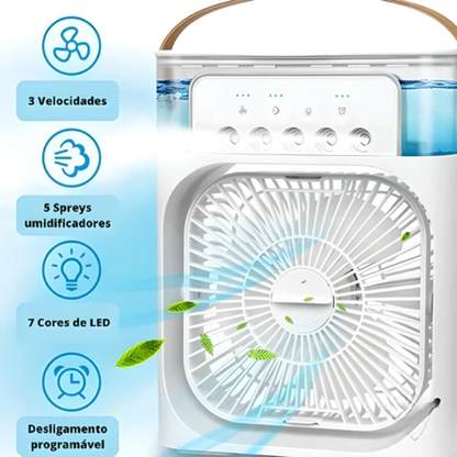 Mini Climatizador De Ar com Reservatorio Para Água e Gelo