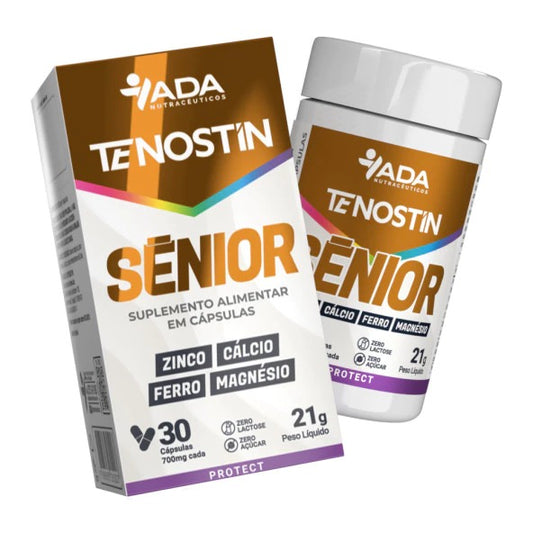 Tenostin Senior - Zinco + Cálcio + Ferro + Magnésio - 30 Cápsulas 700mg Ada