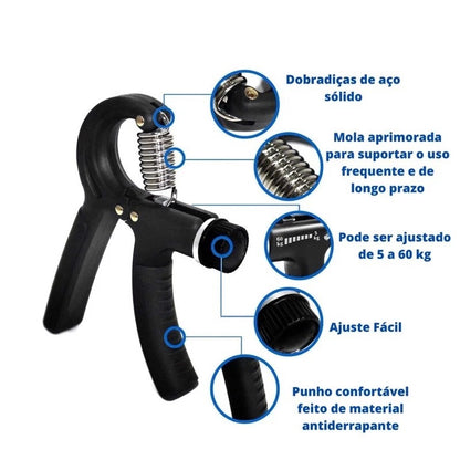 KIT Fortalecedor de Mão e Antibraço HandGrip + Bolinha Fisio