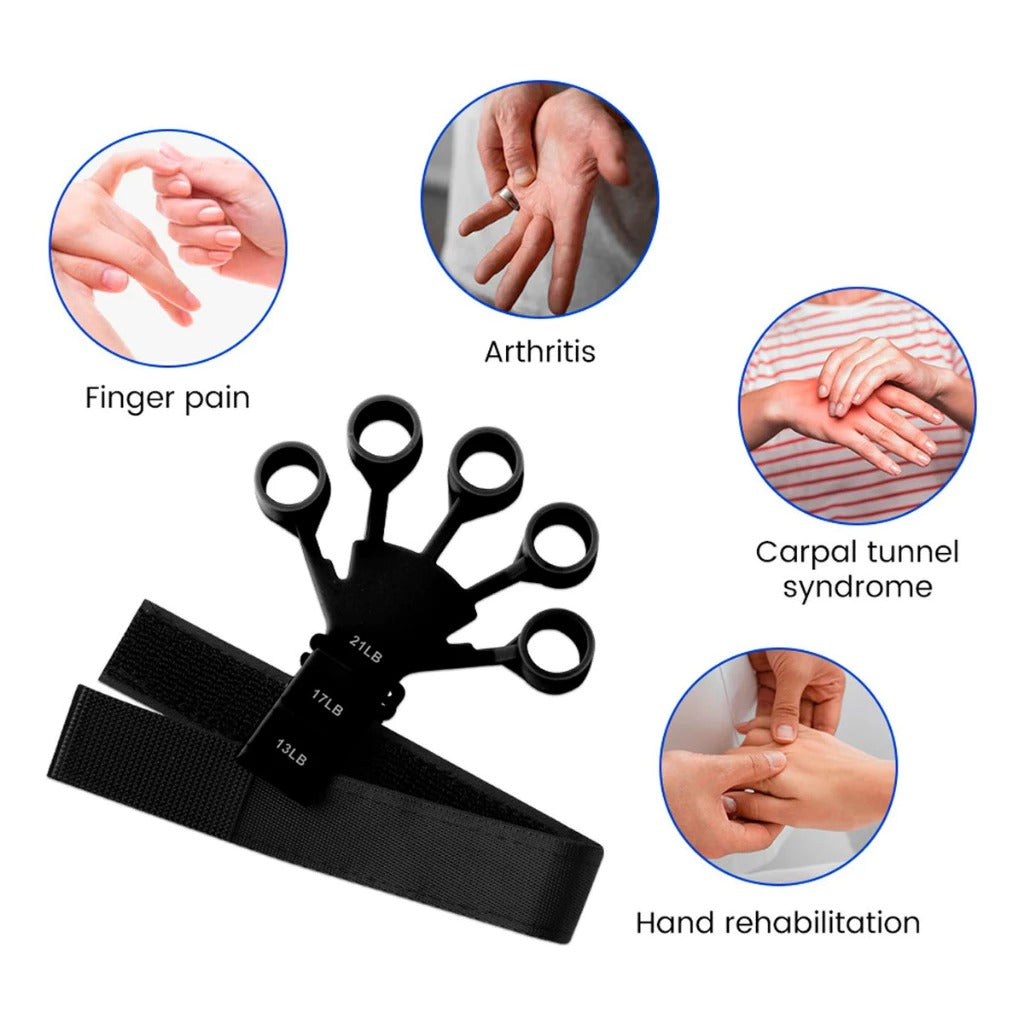 Kit Hand Grip de Dedo e ou Flexor de Punho Fisioterapia Exercício para Mãos