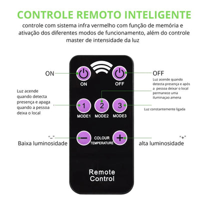 Luminária Solar Parede LED Luz Branco