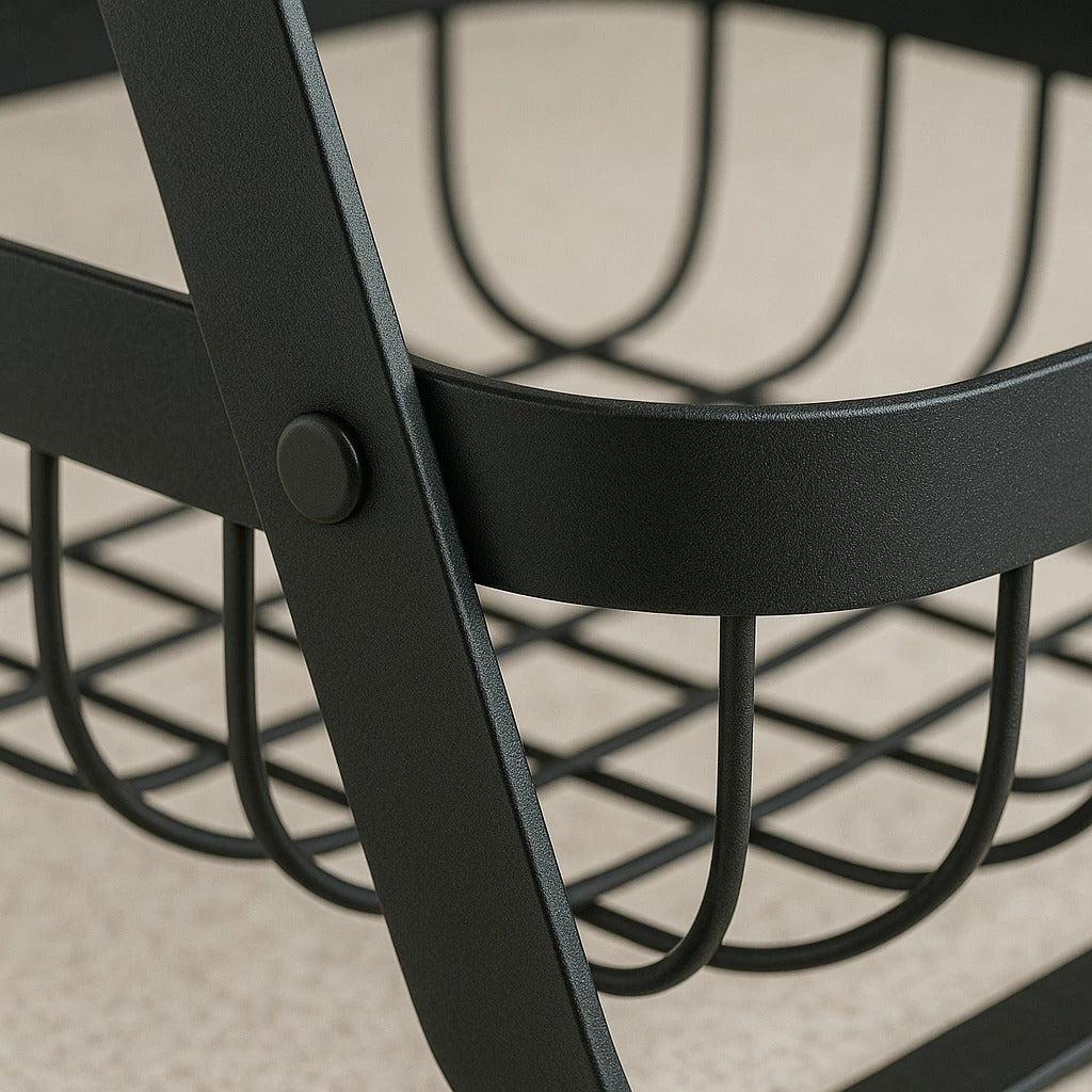 Fruteira de Mesa 2 Andares Ferro e Bambu