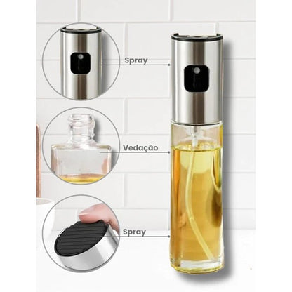Kit 2 Spray Borrifador para Azeite, Vinagre e Óleo sem desperdício 100ml