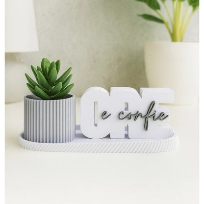 Decorativo “Ore e Confie” com Vaso e Bandeja