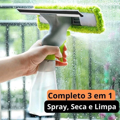 Rodo Spray Limpa E Seca Janelas Vidros 3 Em 1