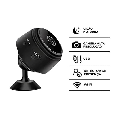 Câmera de Segurança A9 HD Mini com visão noturna Wifi Câmera 1080P Vigilância