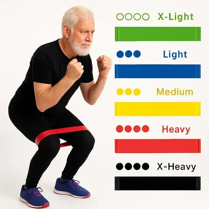 Kit com 5 Faixas Elásticas para Exercícios